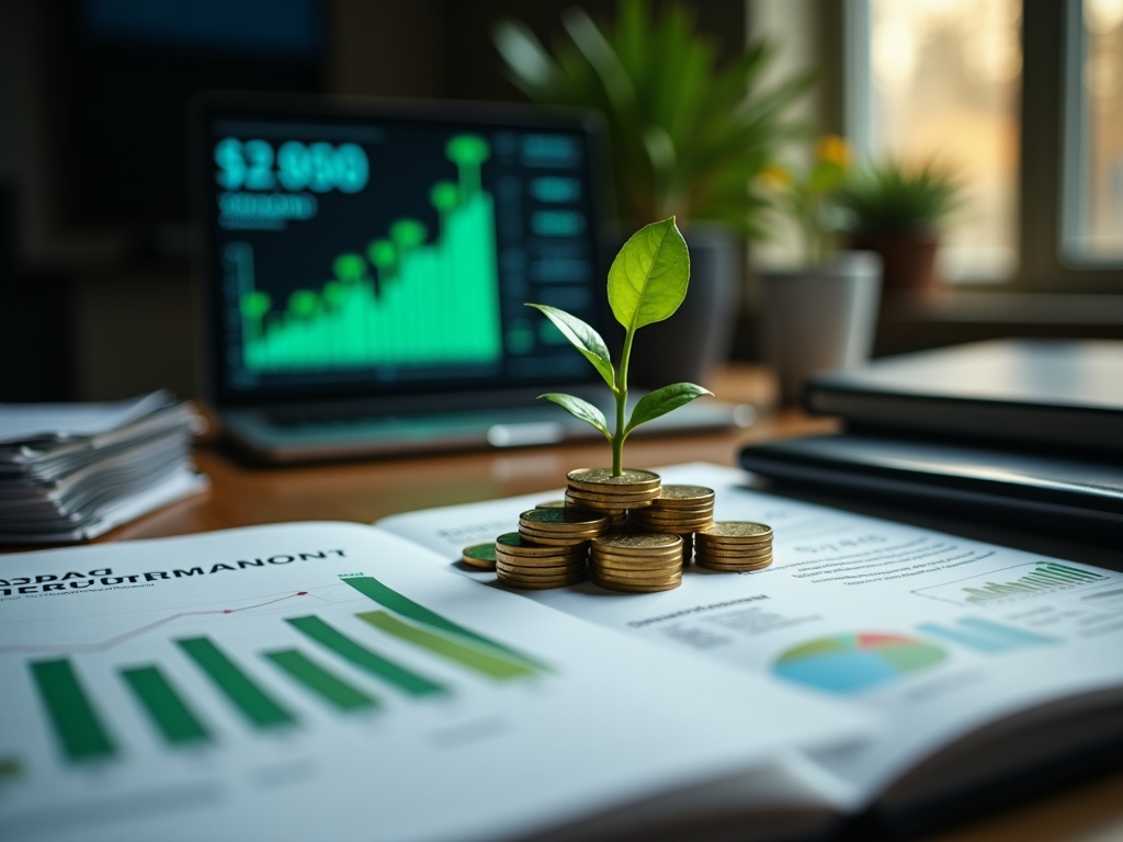 Gráfico de crecimiento de inversiones verdes